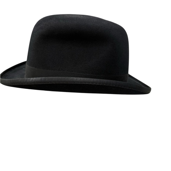 Knudsen Hat Company Black  Fedora 100% Beaver Fur Blend Size 7 5/8 handmade 10X - Picture 9 of 9